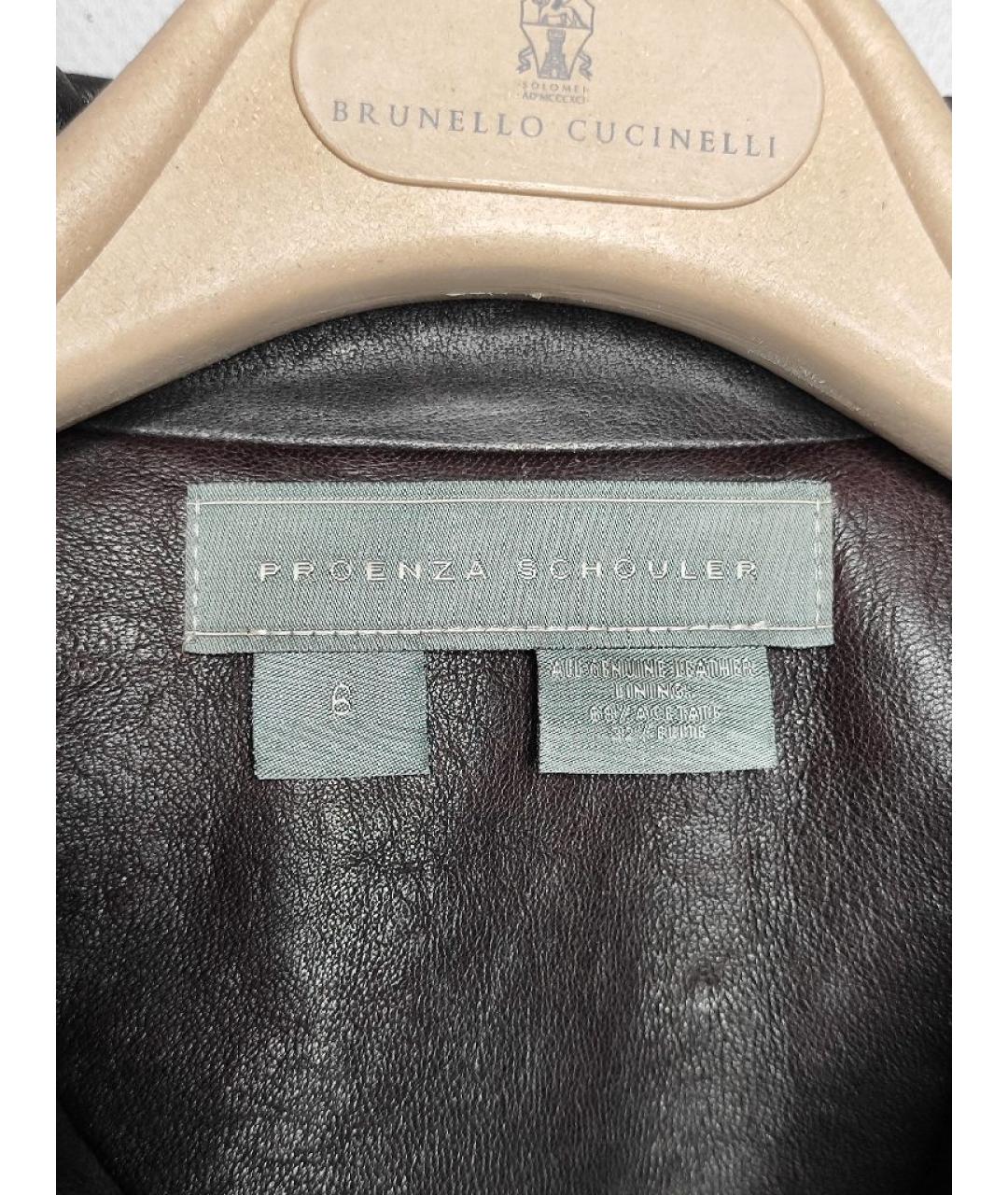 PROENZA SCHOULER Коричневая кожаная куртка, фото 3