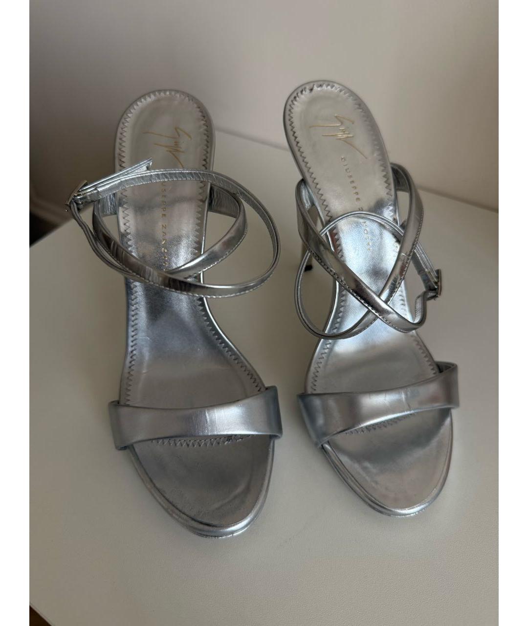 GIUSEPPE ZANOTTI DESIGN Серебряные босоножки, фото 2