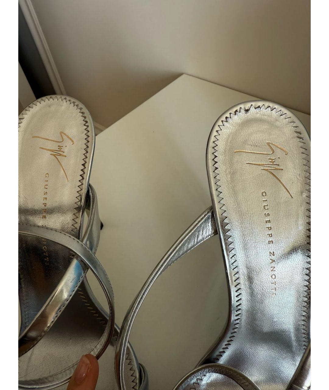 GIUSEPPE ZANOTTI DESIGN Серебряные босоножки, фото 3