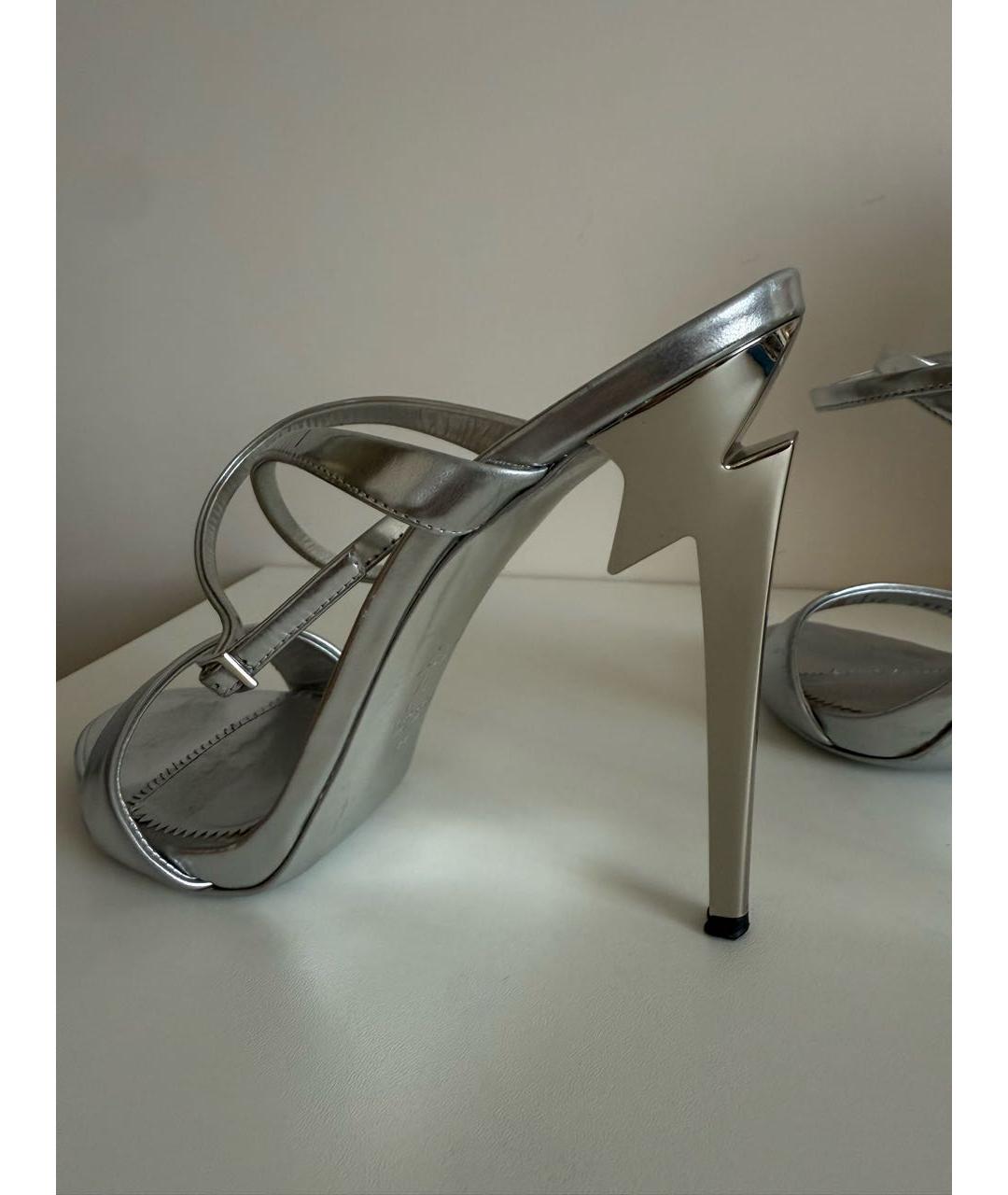 GIUSEPPE ZANOTTI DESIGN Серебряные босоножки, фото 6