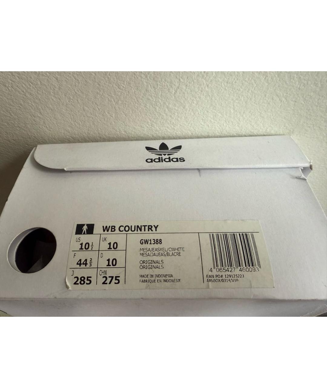 ADIDAS Горчичные замшевые низкие кроссовки / кеды, фото 4