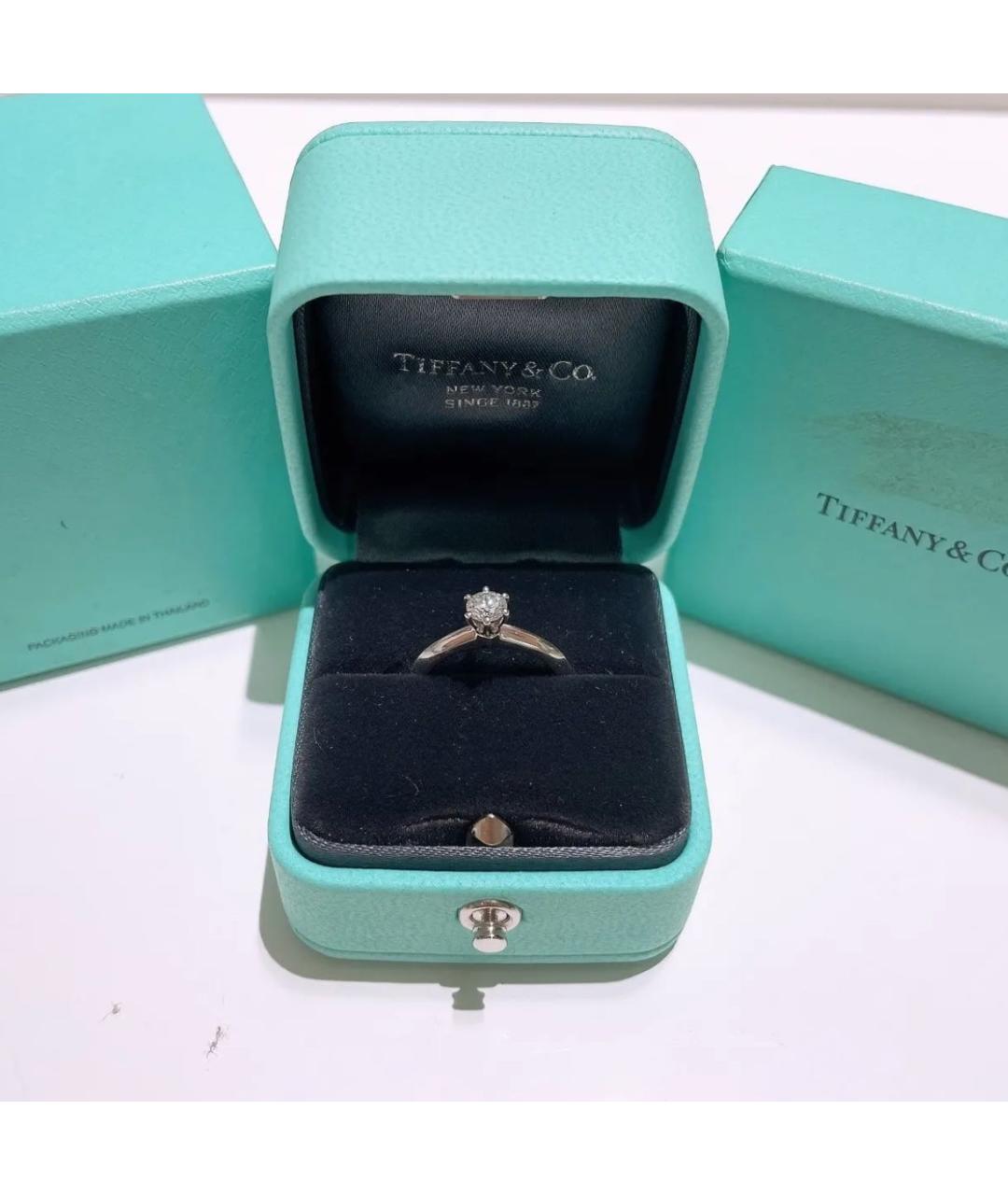 TIFFANY&CO Серебряное платиновое кольцо, фото 7