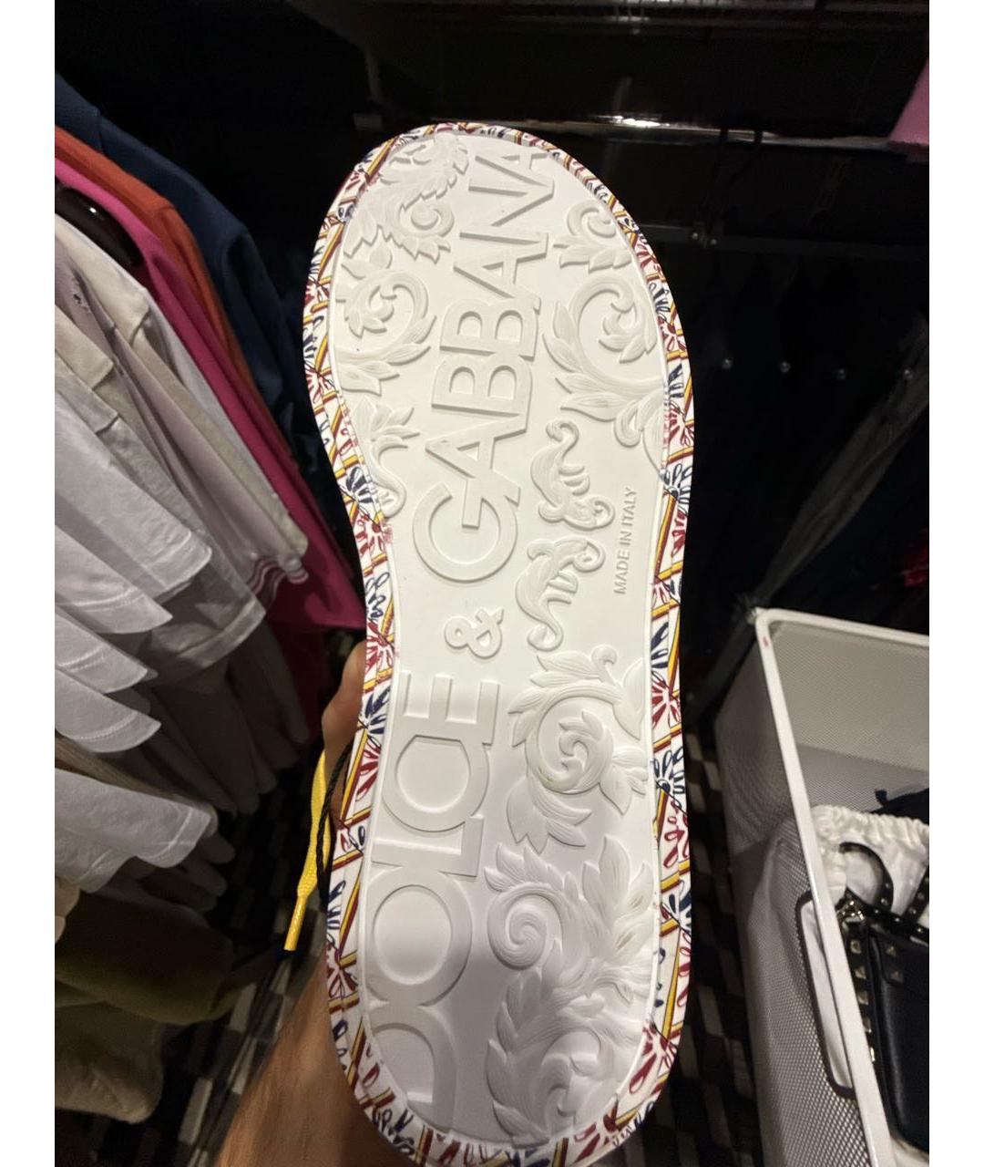DOLCE&GABBANA Кожаные кеды, фото 5