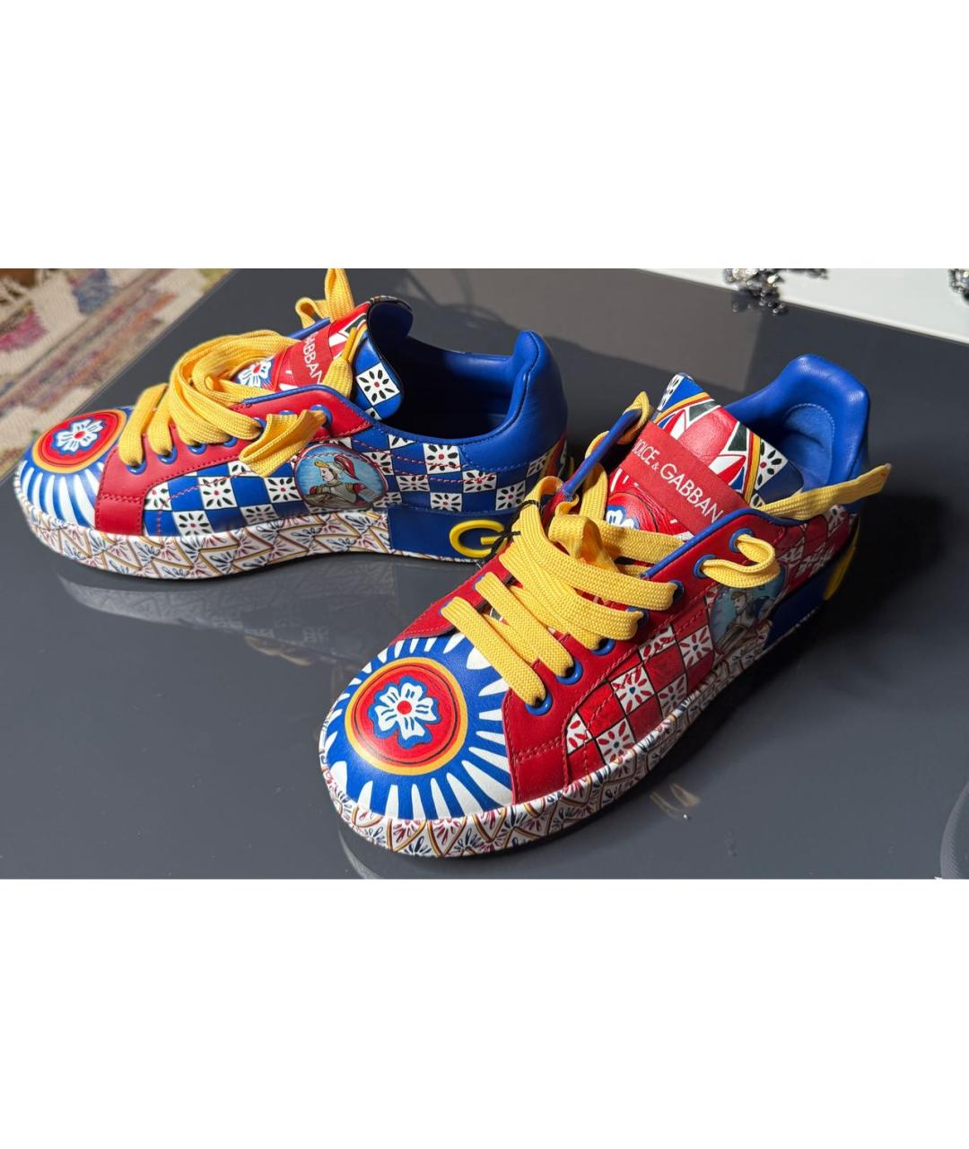 DOLCE&GABBANA Кожаные кеды, фото 3