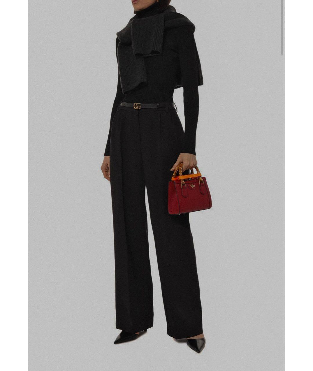 GUCCI Бордовая кожаная сумка тоут, фото 6