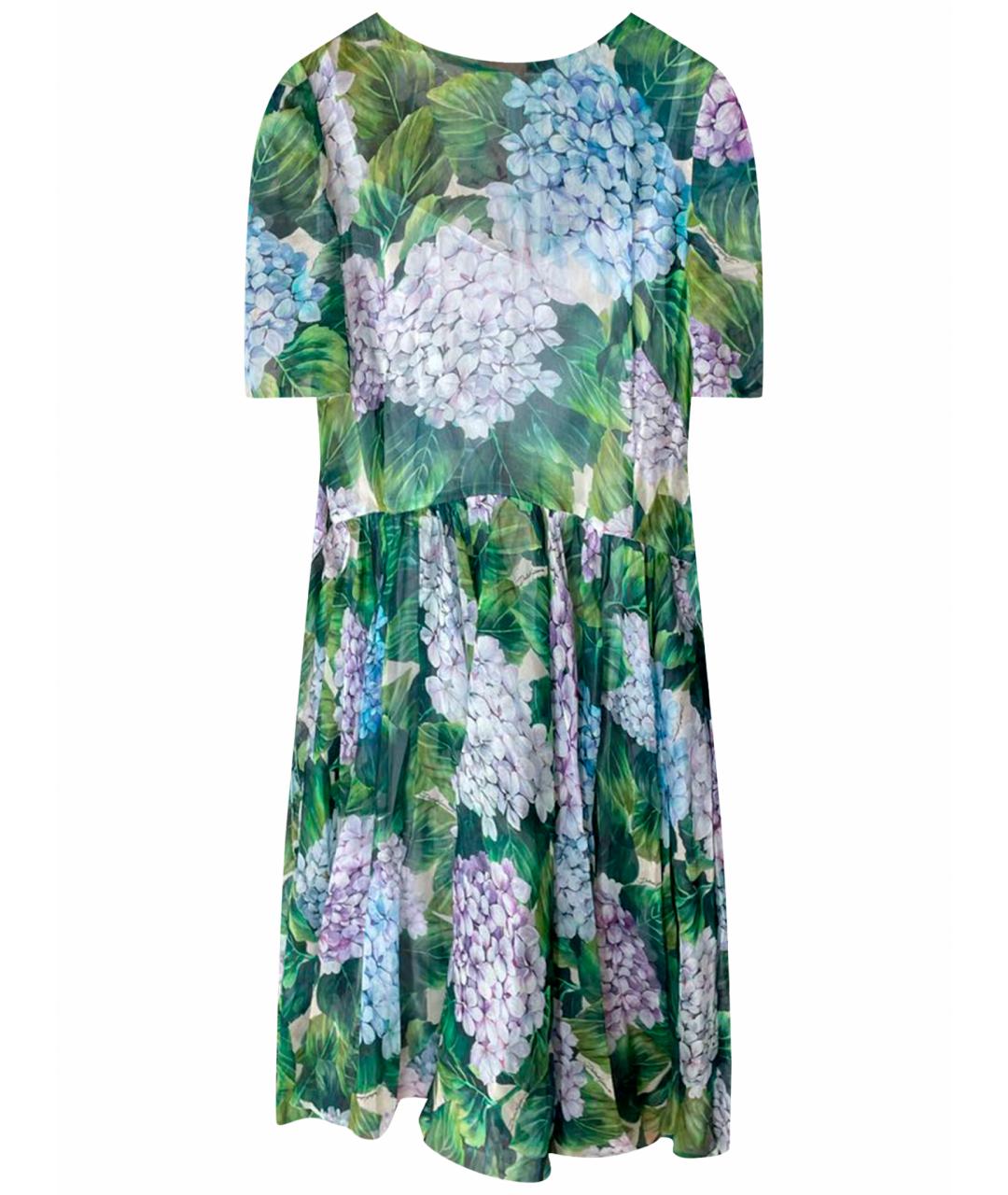 DOLCE&GABBANA Мульти шелковое вечернее платье, фото 1