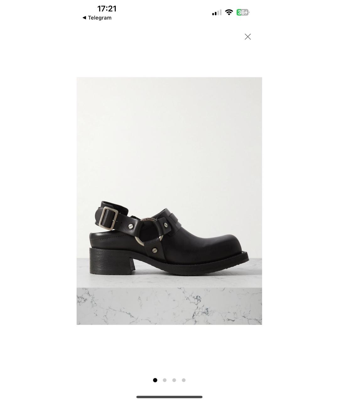 ACNE STUDIOS Черные кожаные сабо, фото 8