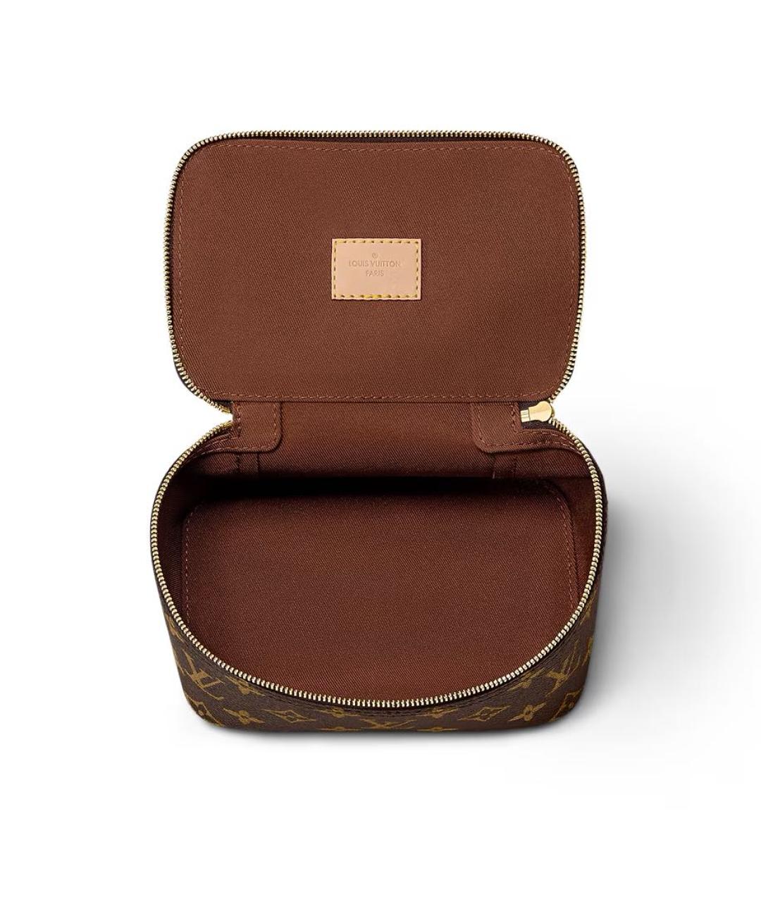 LOUIS VUITTON Коричневая косметичка, фото 4