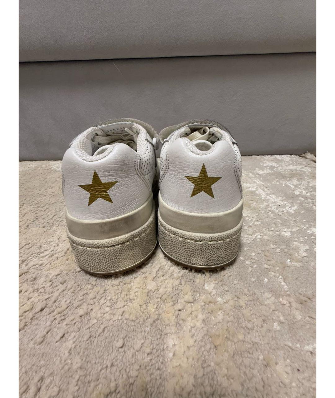 SAINT LAURENT Белые кожаные кроссовки, фото 4