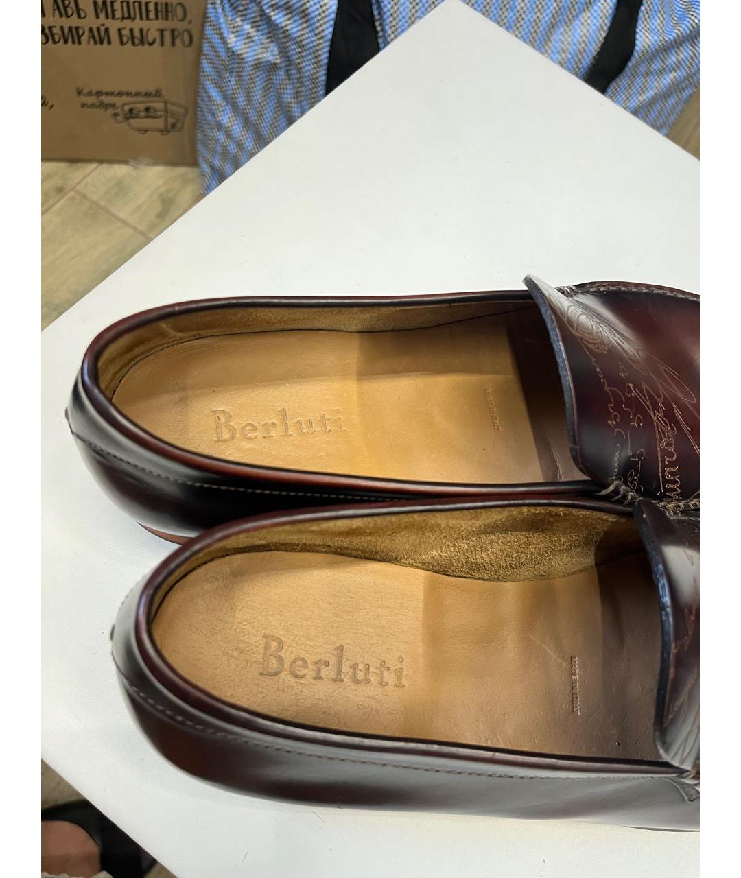 BERLUTI Коричневые кожаные лоферы, фото 7
