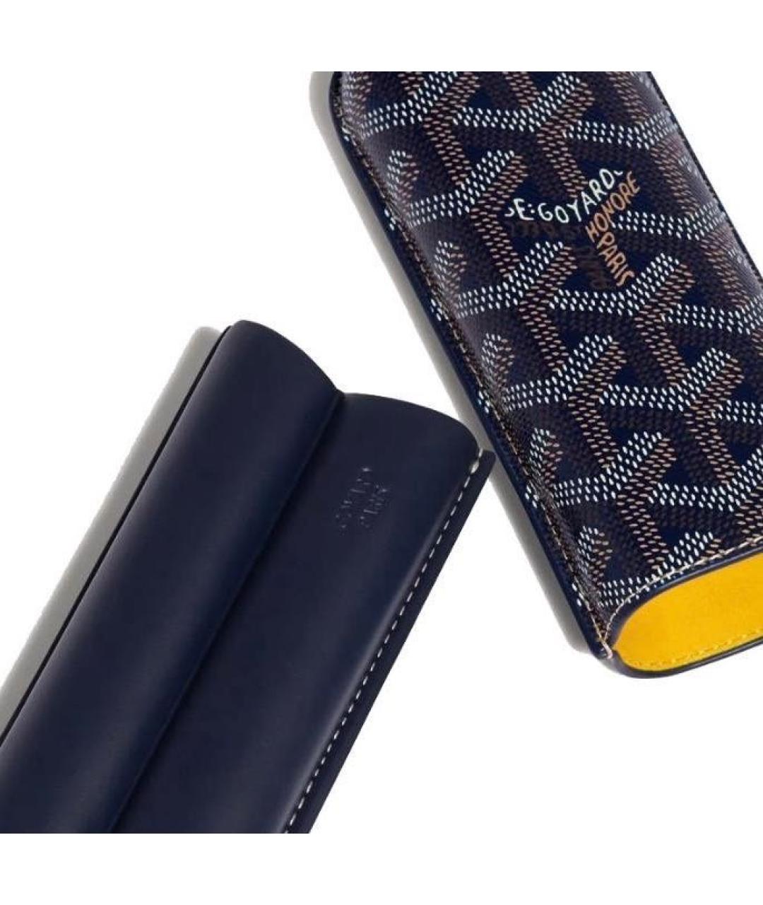 GOYARD Темно-синий кожаный кошелек, фото 2