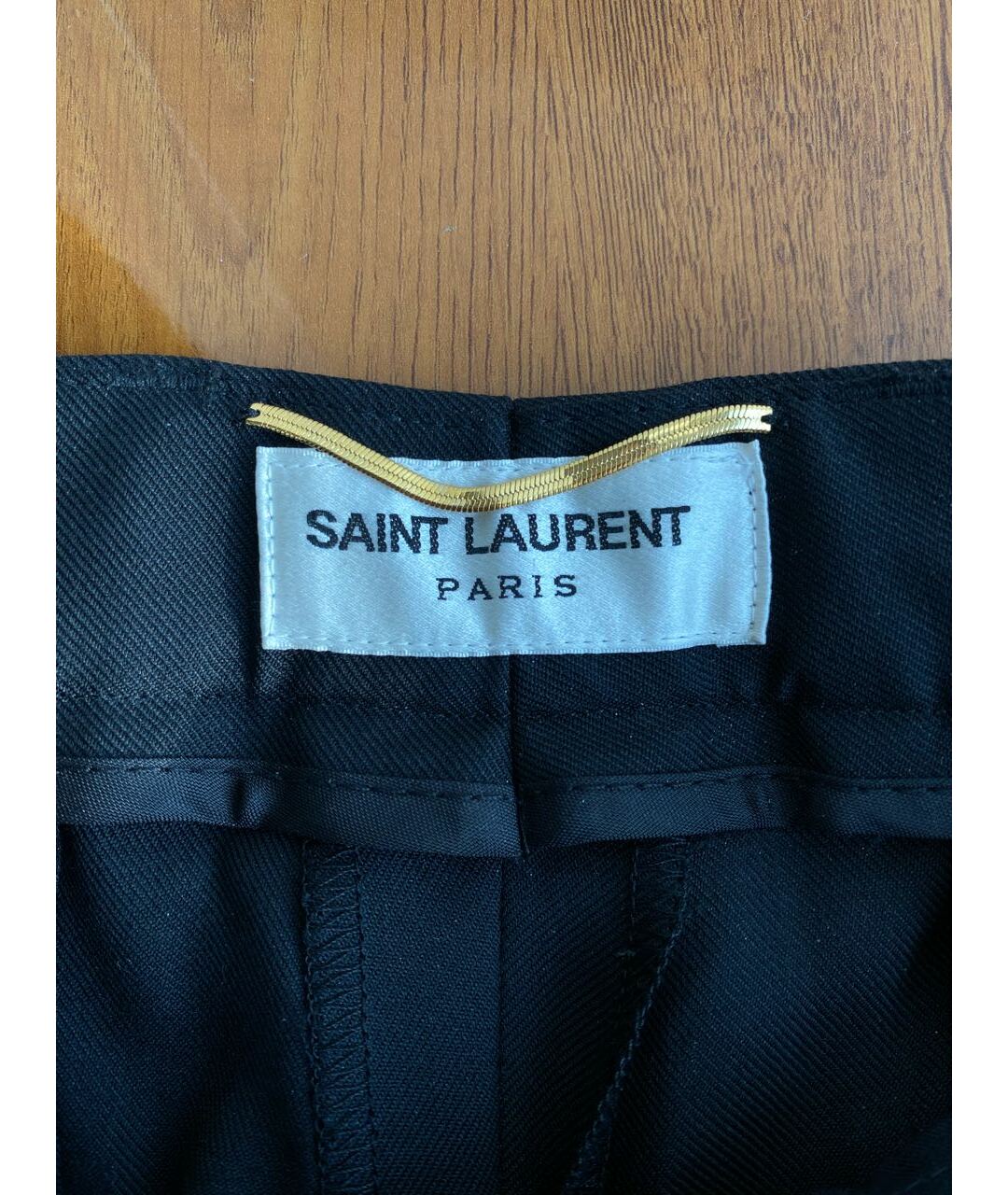 SAINT LAURENT Черные шерстяные брюки узкие, фото 4
