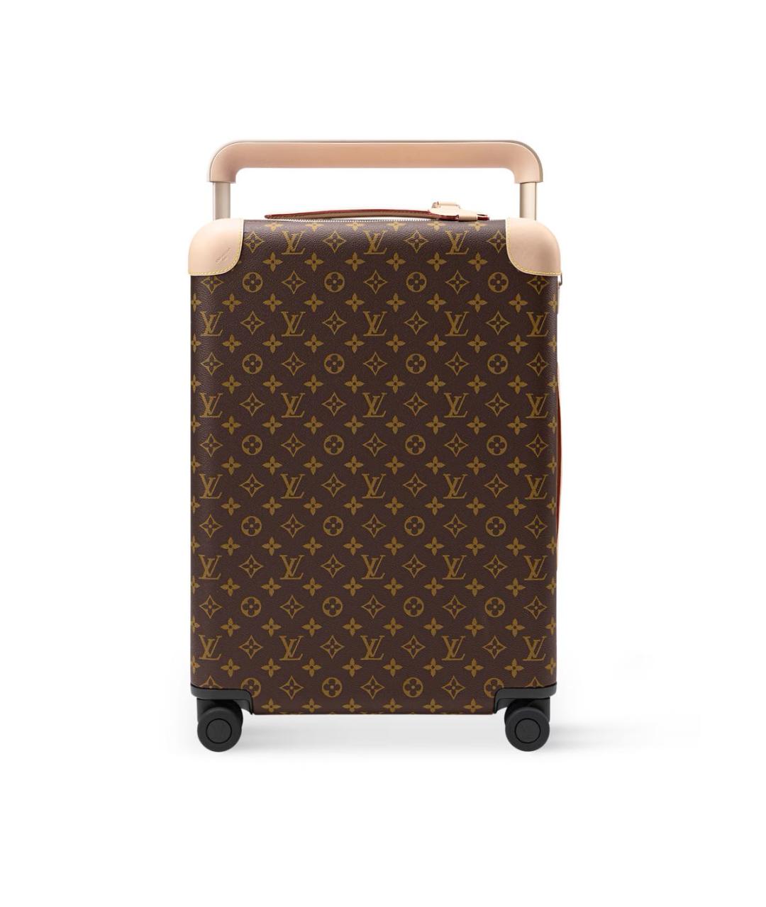 LOUIS VUITTON Коричневый кожаный чемодан, фото 1