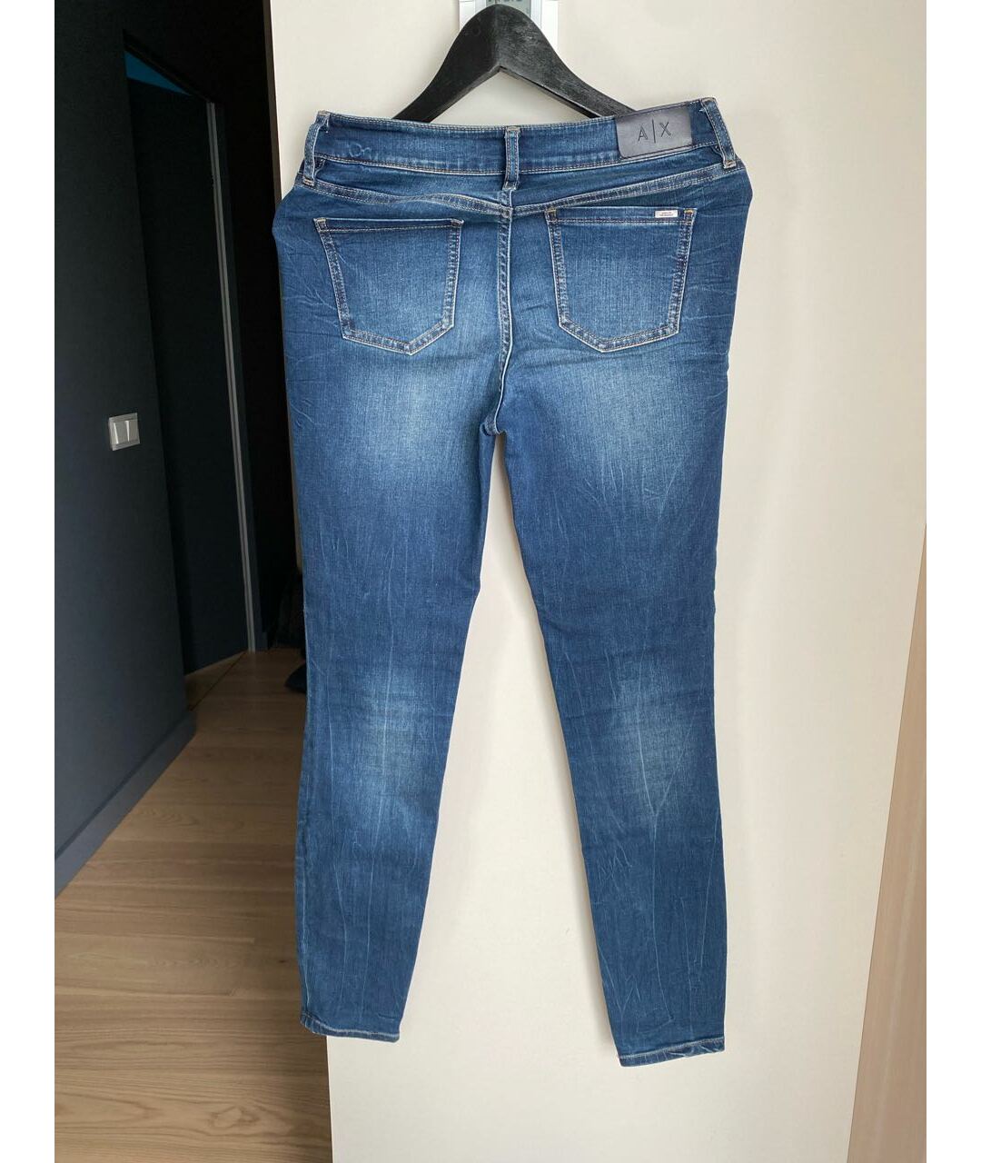 ARMANI EXCHANGE Синие хлопковые джинсы слим, фото 2