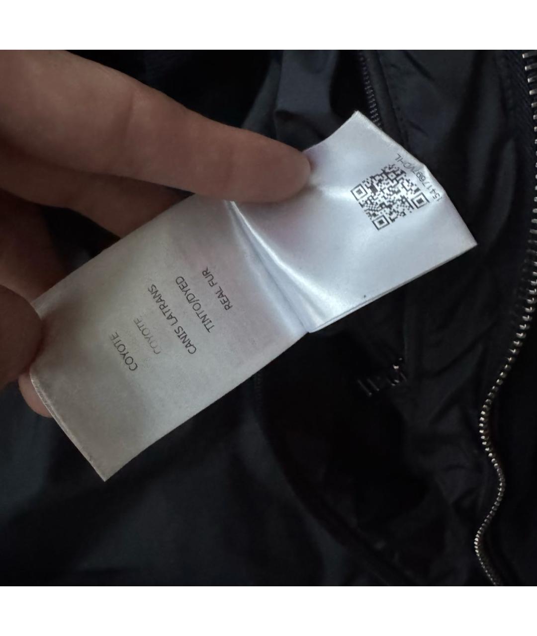 MONCLER Темно-синий хлопко-эластановый пуховик, фото 8