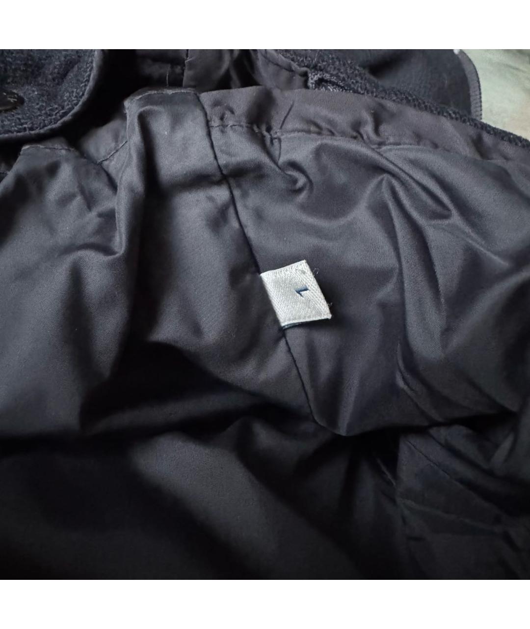 MONCLER Темно-синий хлопко-эластановый пуховик, фото 6