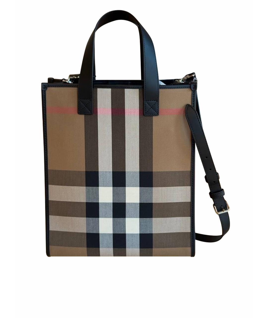BURBERRY Коричневая сумка тоут, фото 1