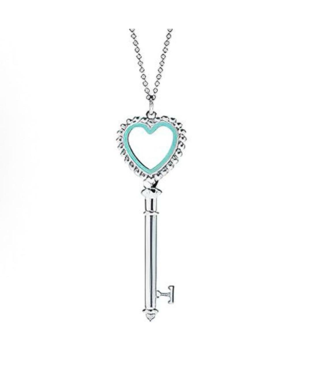 TIFFANY&CO Бирюзовая серебряная подвеска, фото 1