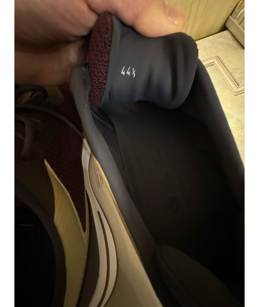 LORO PIANA Бордовые низкие кроссовки / кеды, фото 5