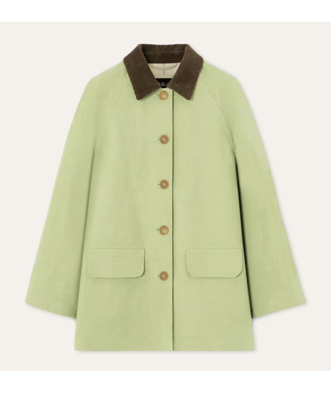LORO PIANA Салатовыое льняное пальто, фото 9