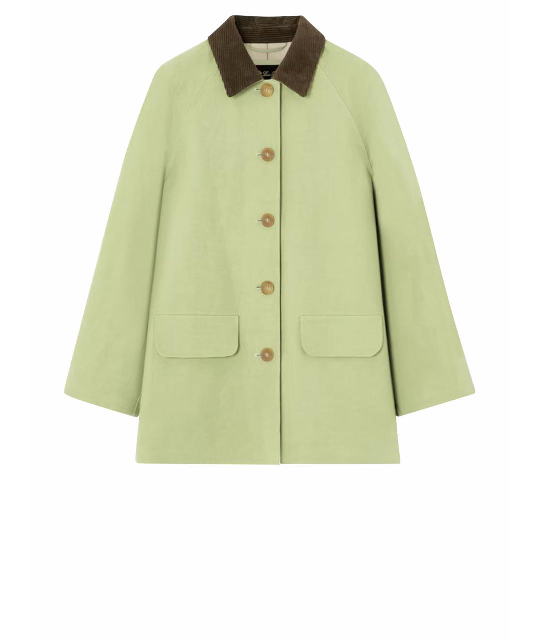 LORO PIANA Салатовыое льняное пальто, фото 1