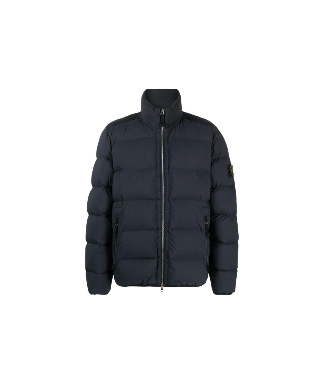 STONE ISLAND Темно-синий пуховик, фото 1