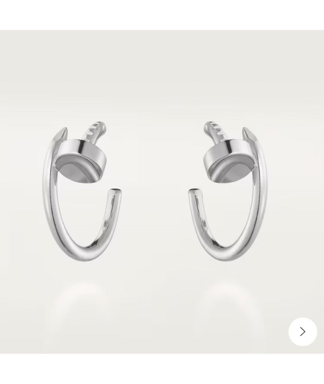 CARTIER Серебряные серьги из белого золота, фото 3