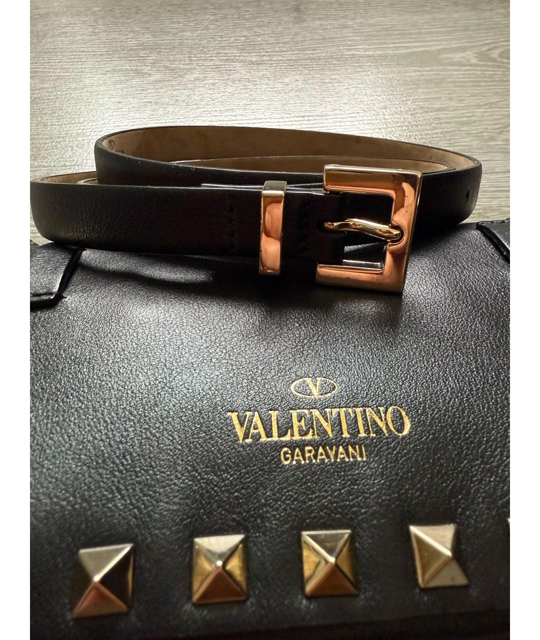 VALENTINO Черная кожаная поясная сумка, фото 3