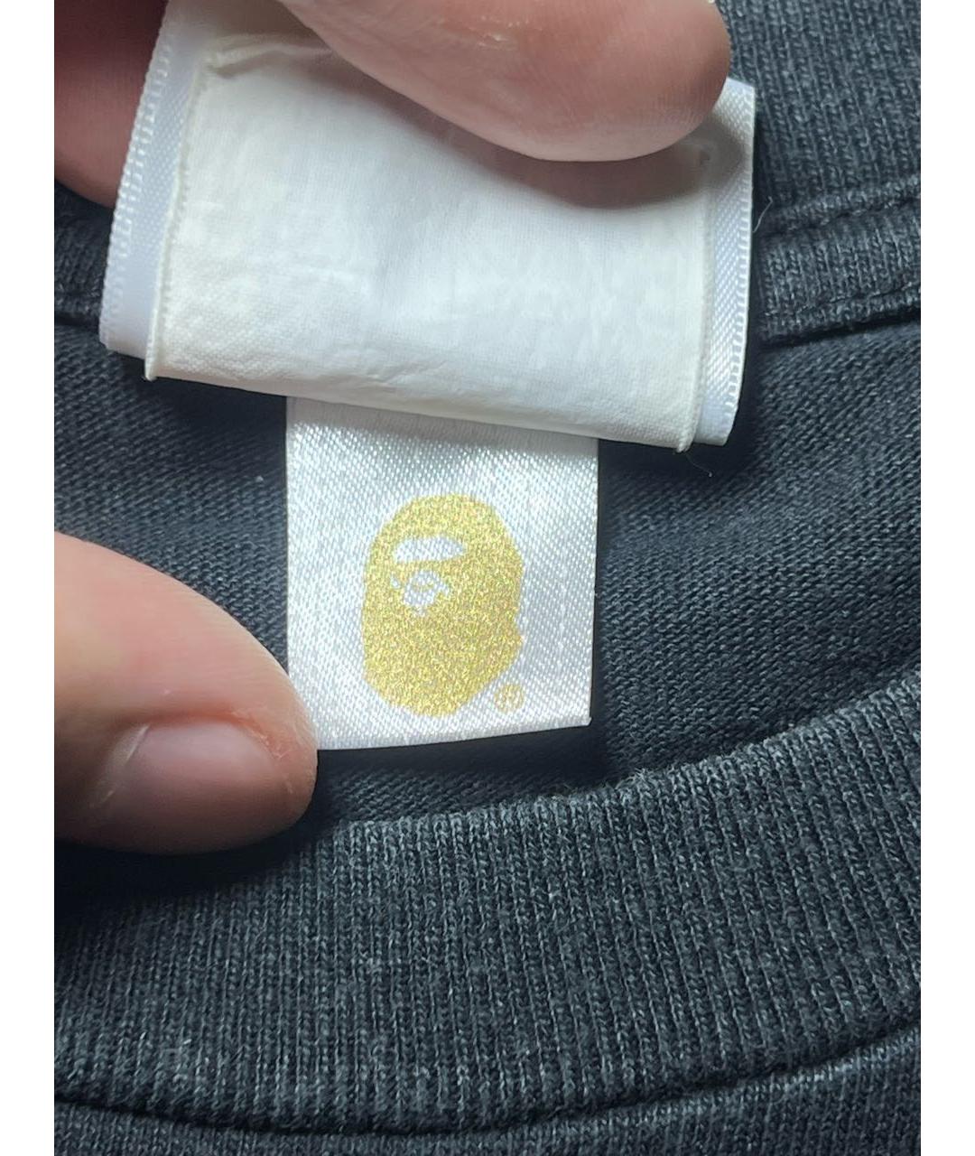 BAPE Черная хлопковая футболка, фото 4