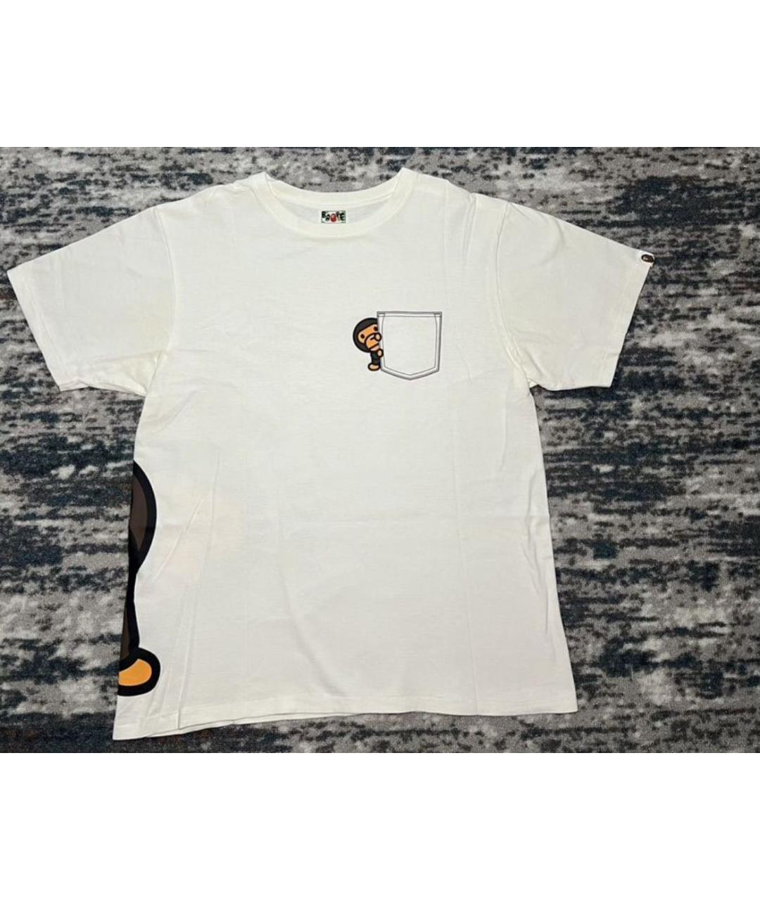 BAPE Белая хлопковая футболка, фото 8