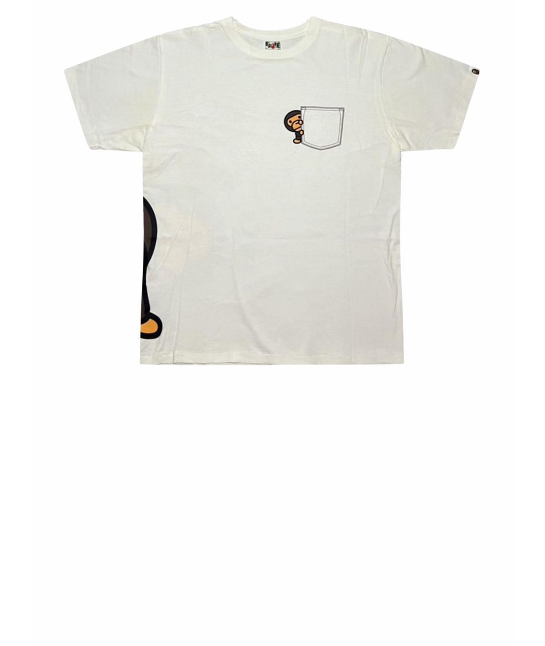 BAPE Белая хлопковая футболка, фото 1
