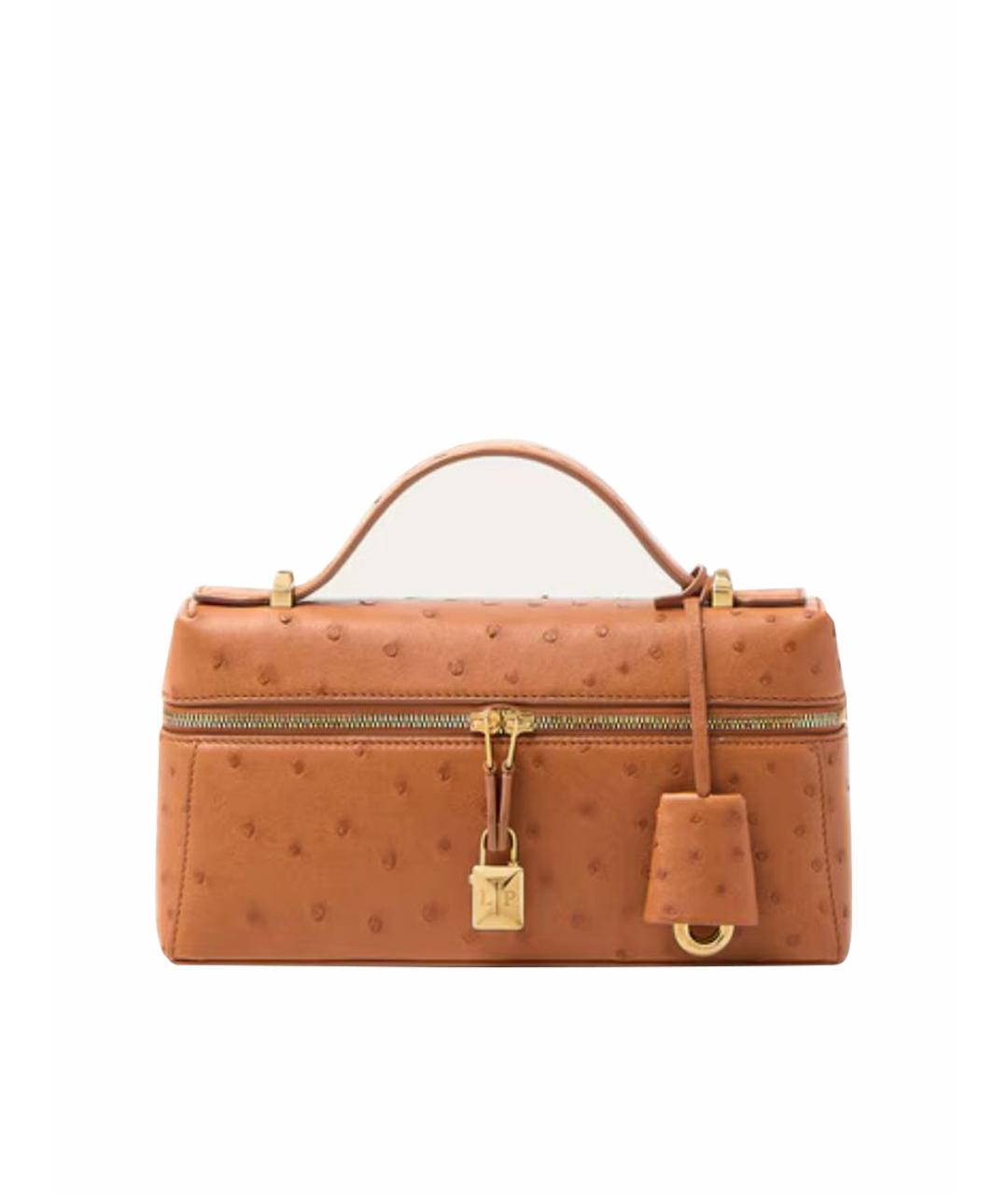 LORO PIANA Коричневая кожаная сумка через плечо, фото 1