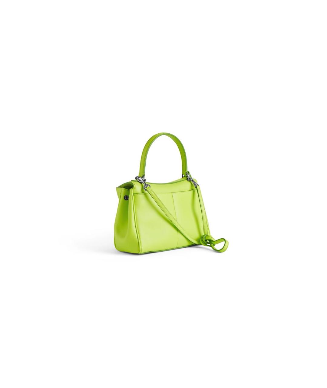 BALENCIAGA Салатовая кожаная сумка через плечо, фото 3