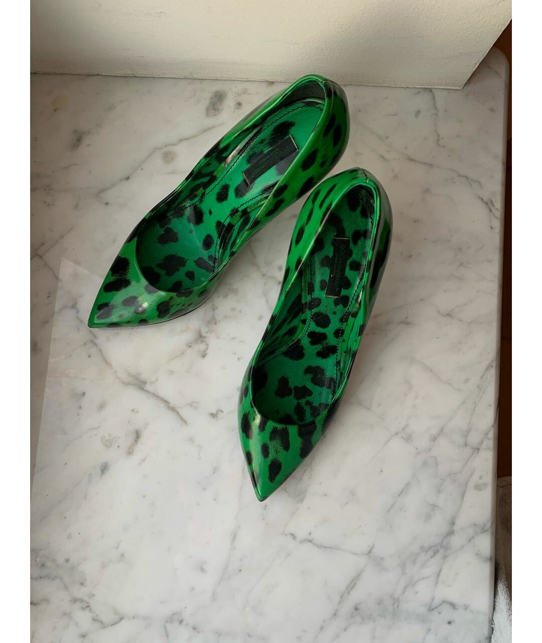DOLCE&GABBANA Зеленые туфли из лакированной кожи, фото 7