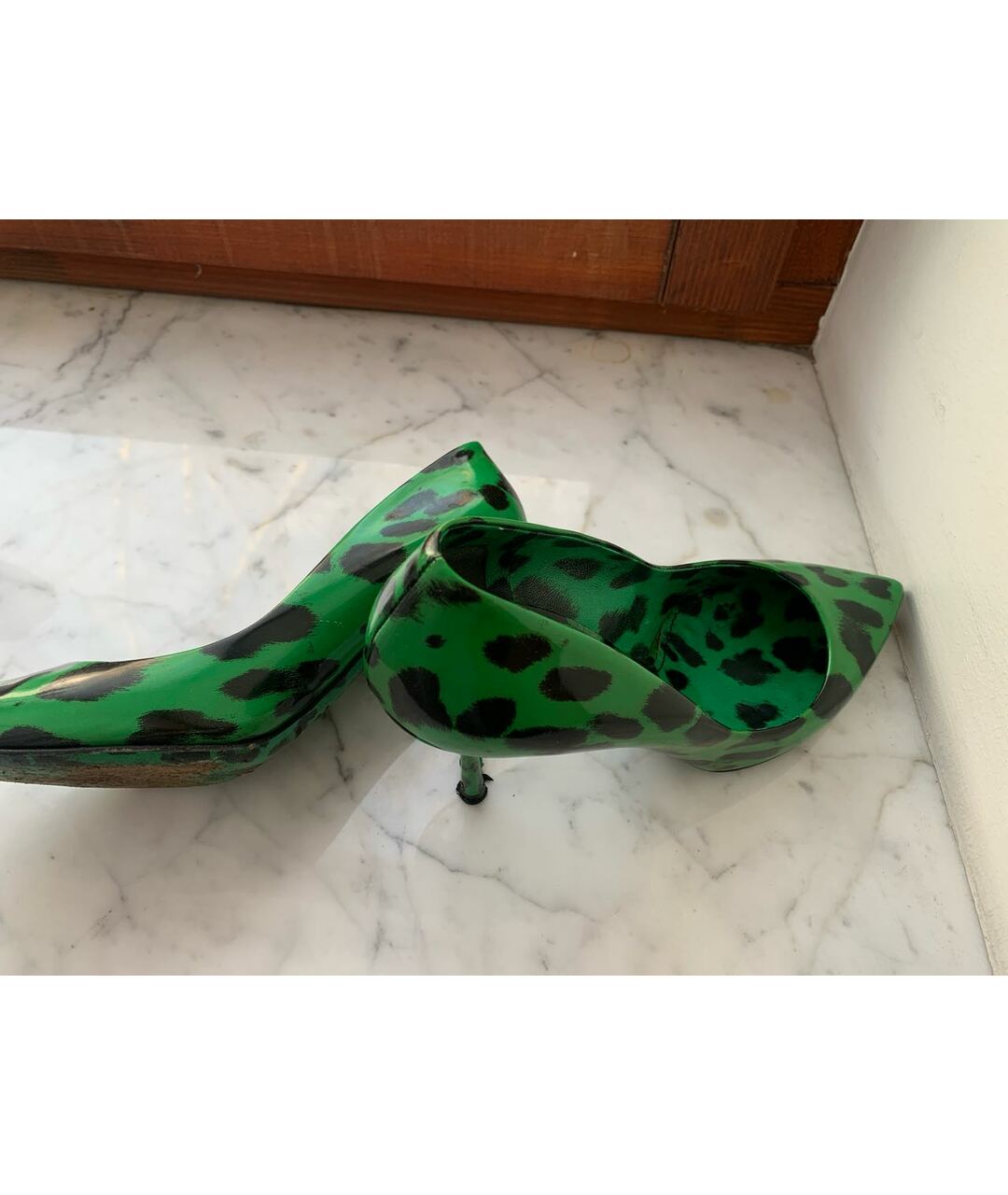 DOLCE&GABBANA Зеленые туфли из лакированной кожи, фото 8