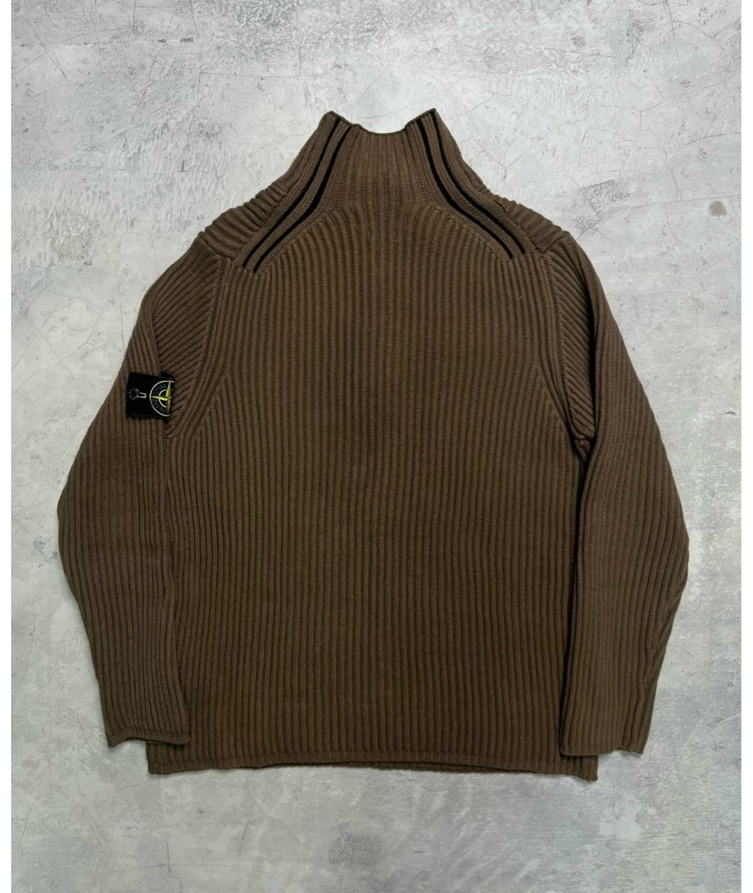 STONE ISLAND Коричневый джемпер / свитер, фото 2