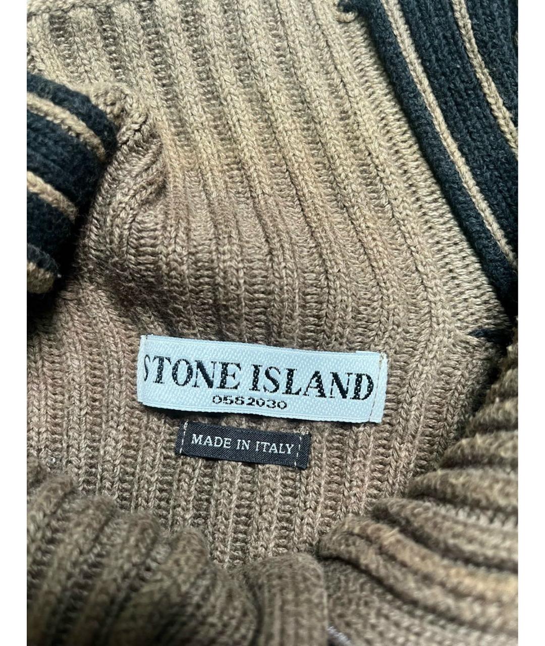STONE ISLAND Коричневый джемпер / свитер, фото 4