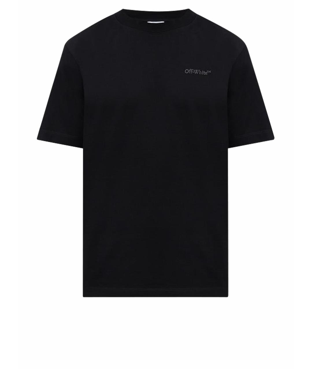 OFF-WHITE Черная хлопковая футболка, фото 1