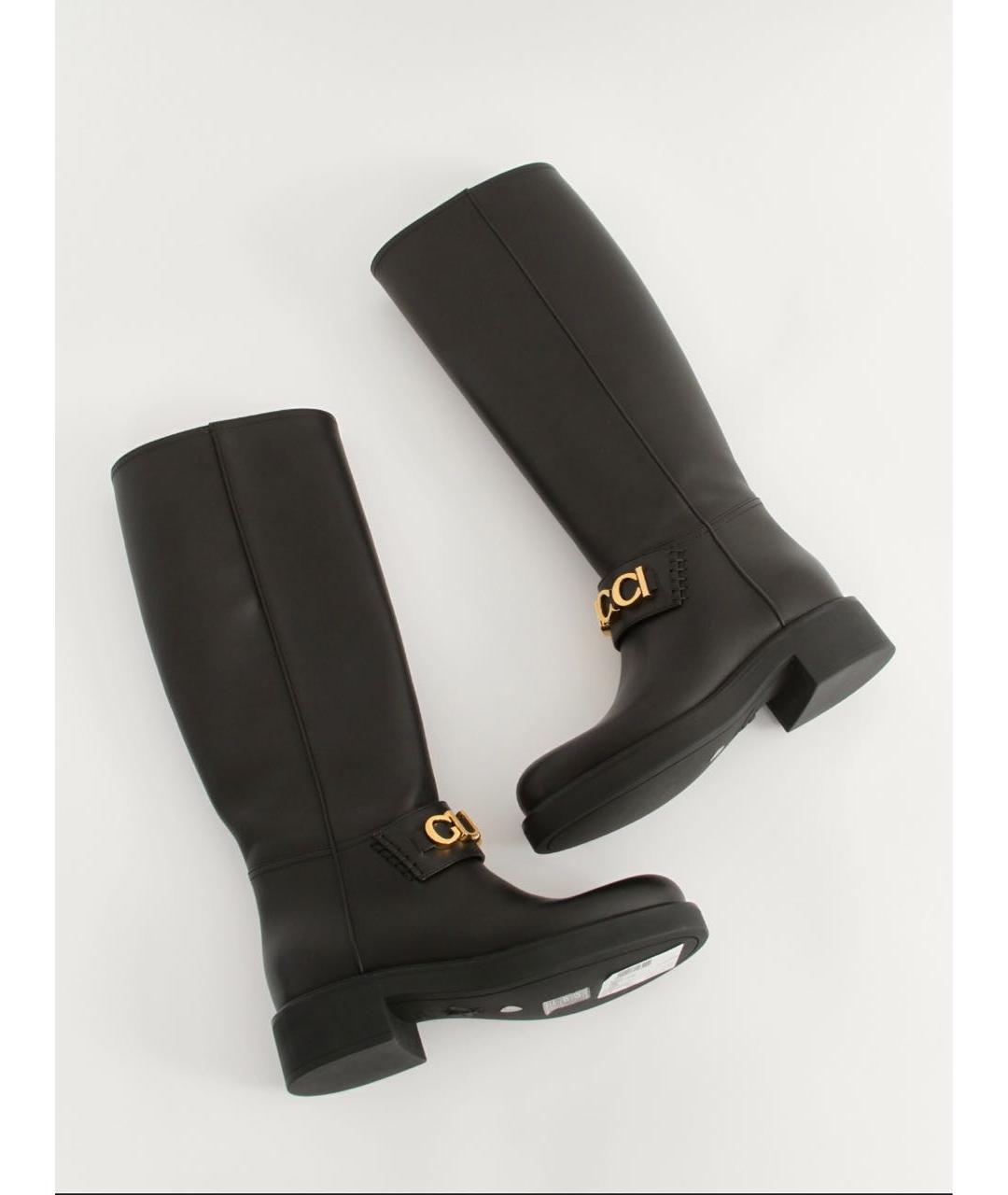 GUCCI Черные кожаные сапоги, фото 5