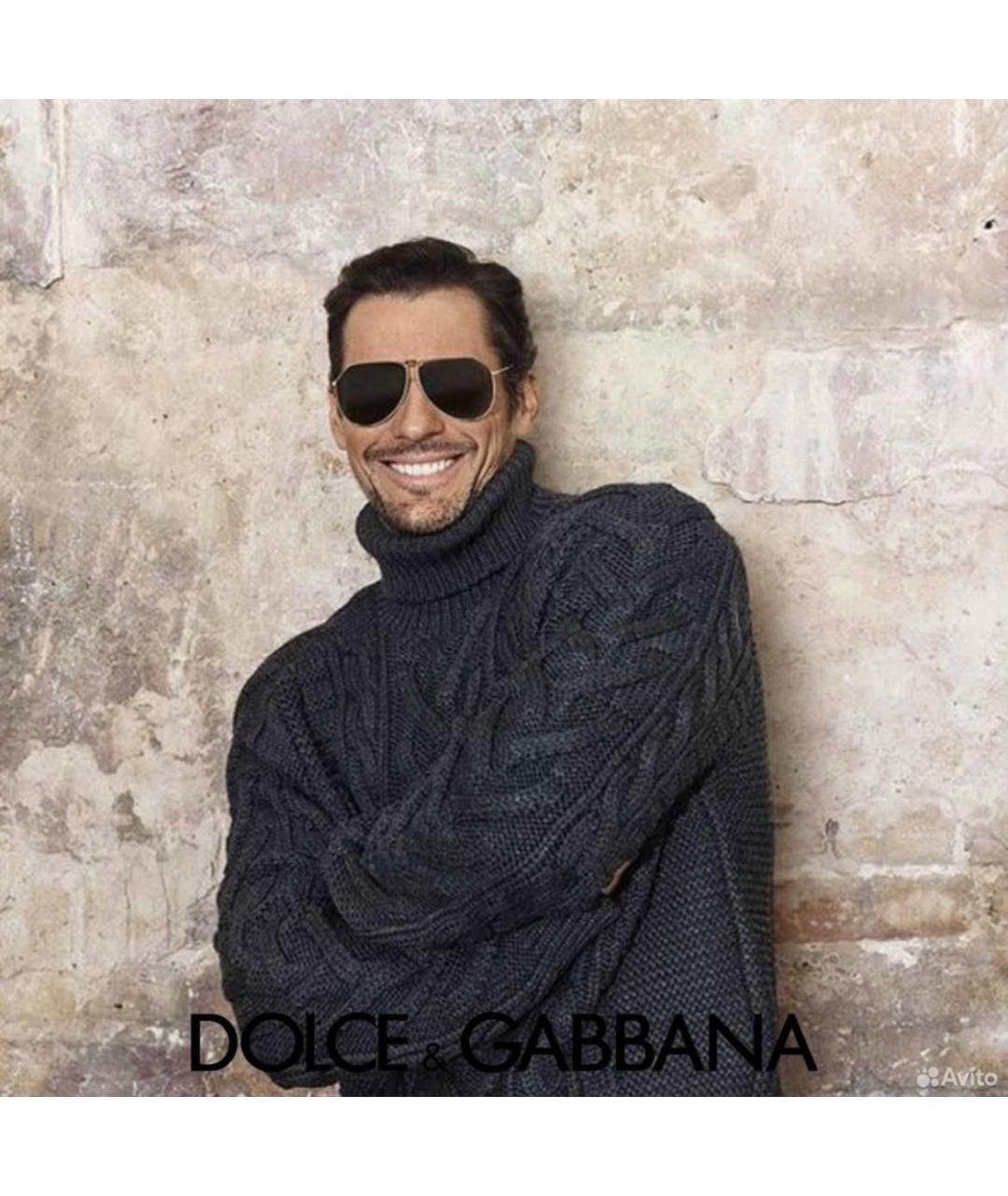 DOLCE&GABBANA Антрацитовый шерстяной джемпер / свитер, фото 2