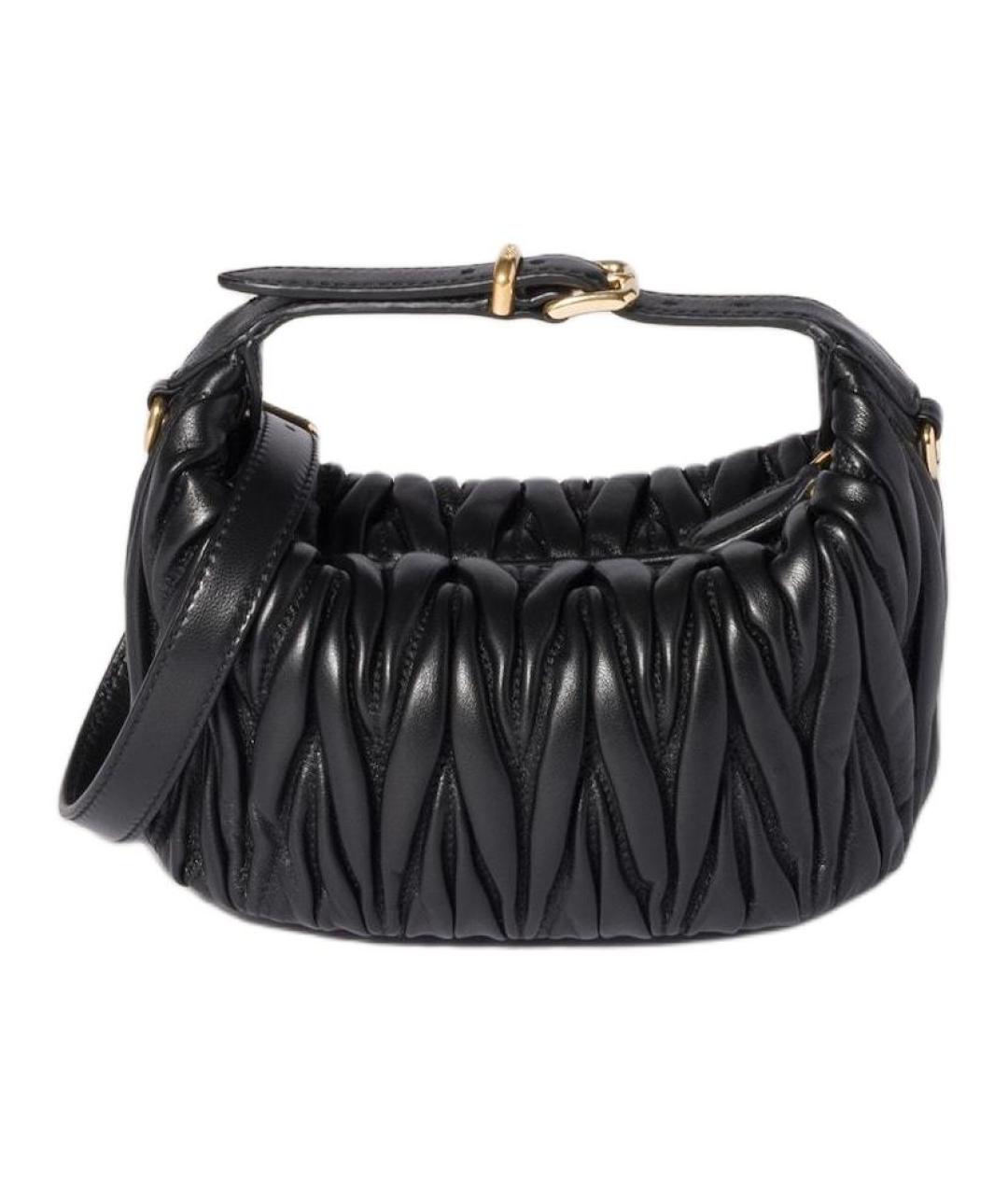 MIU MIU Черная кожаная сумка через плечо, фото 3
