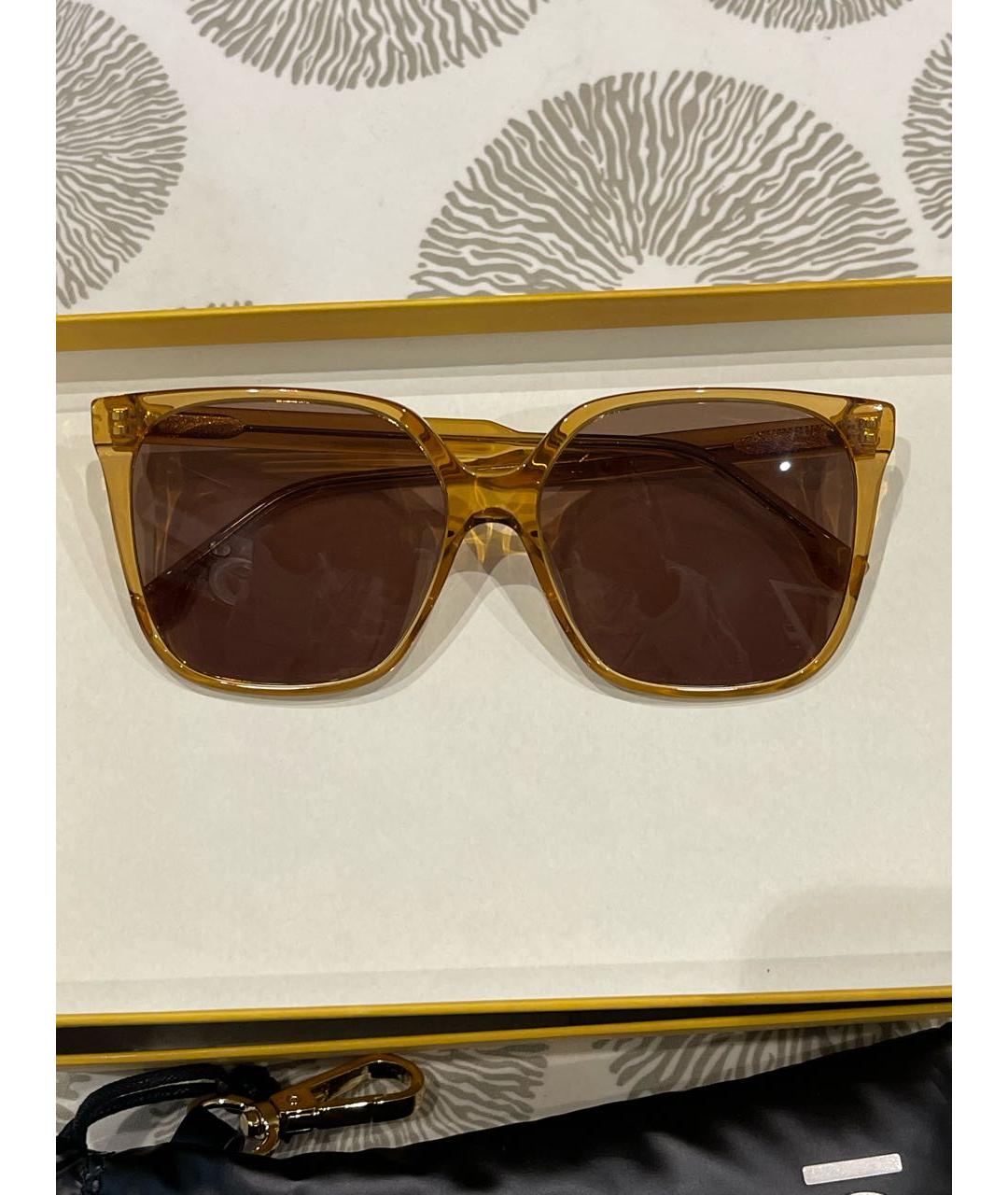 FENDI Коричневые пластиковые солнцезащитные очки, фото 9
