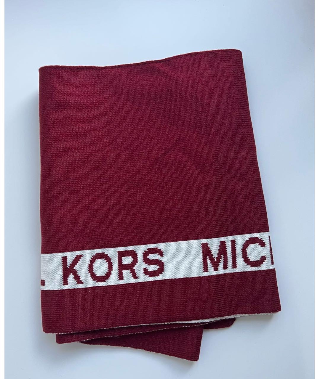 MICHAEL KORS Бордовая шерстяная шапка, фото 3