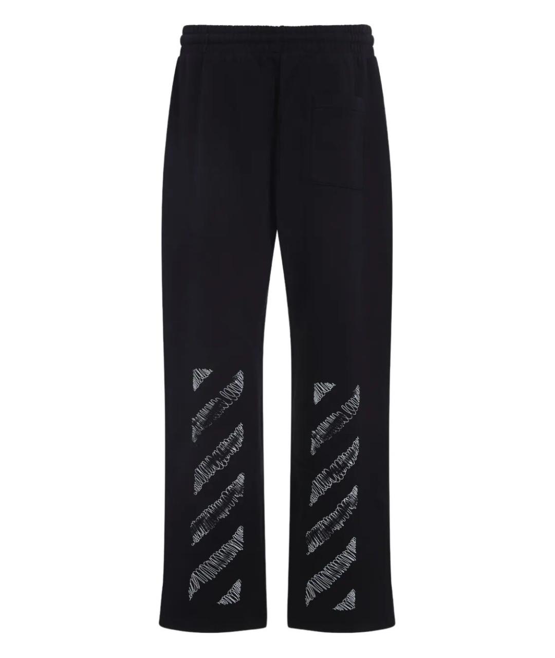 OFF-WHITE Черные хлопковые повседневные брюки, фото 1