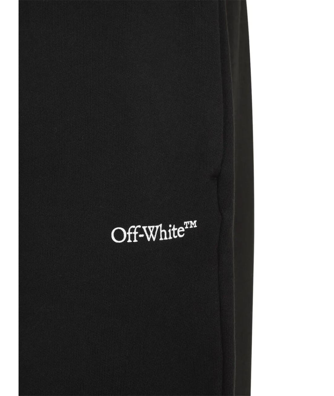 OFF-WHITE Черные хлопковые повседневные брюки, фото 2