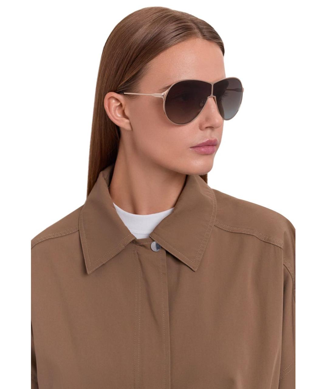 TOM FORD Серые металлические солнцезащитные очки, фото 2