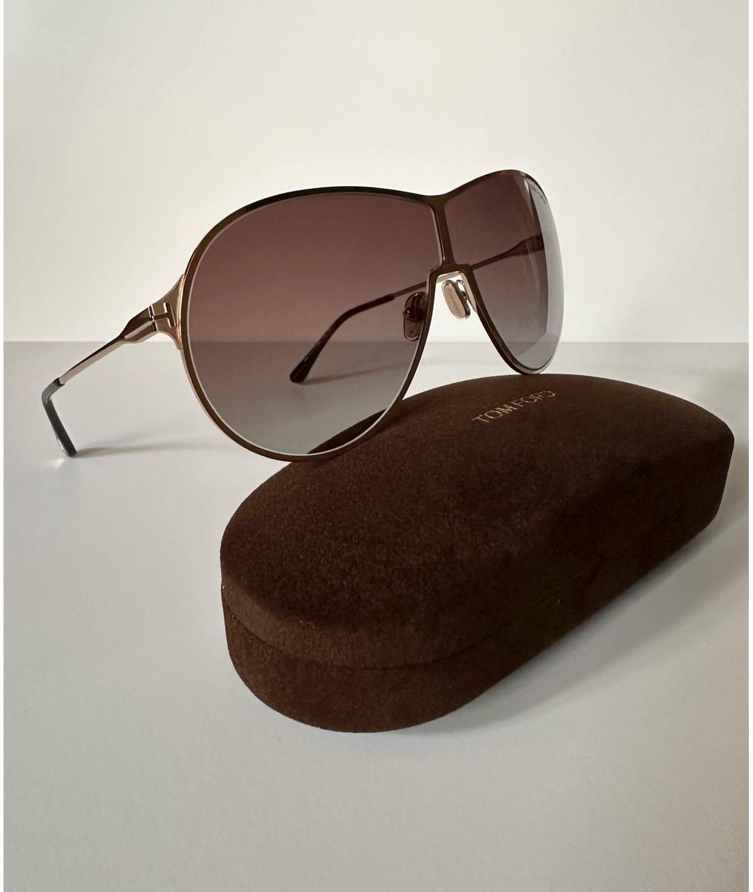 TOM FORD Серые металлические солнцезащитные очки, фото 6