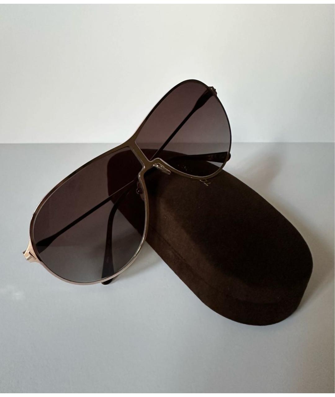 TOM FORD Серые металлические солнцезащитные очки, фото 7