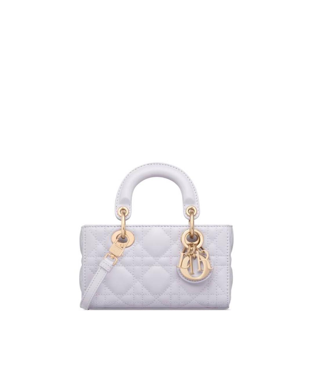 CHRISTIAN DIOR Фиолетовая кожаная сумка через плечо, фото 1