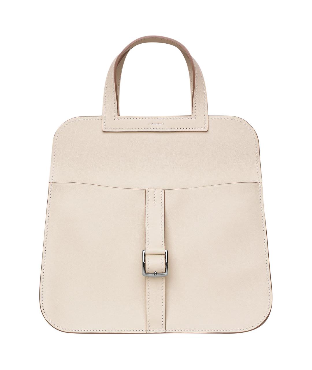 HERMES Белая кожаная сумка через плечо, фото 3